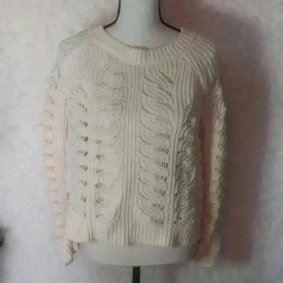 Lulu's WomenCable Knit Sweater Super Soft Off White Sweater Size XS - Picture 1 of 7